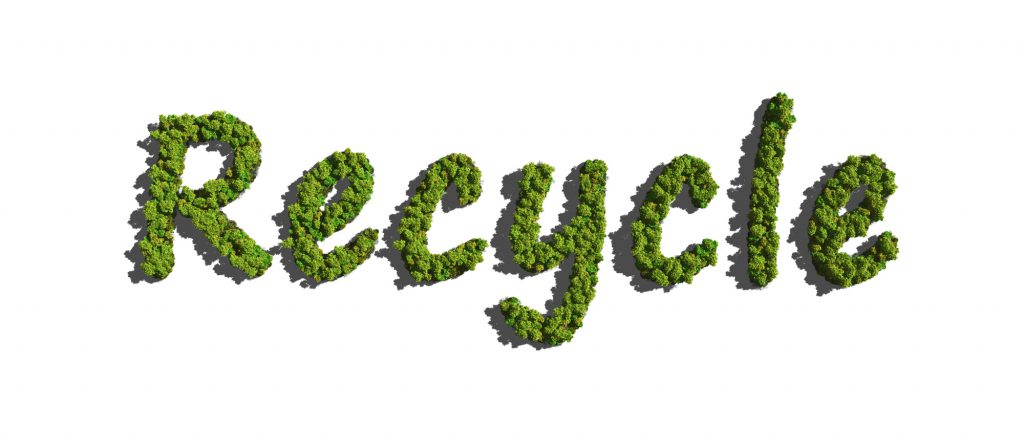recycle create by tree with white background
