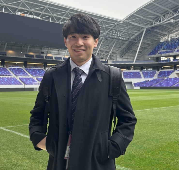 サッカースタジアムにて場内演出立ち合い